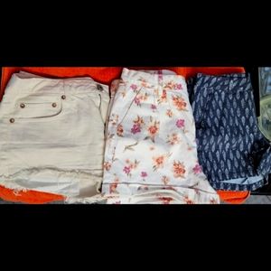 A bundle of 2 American eagle shorts and a pair of A.n.a shorts .